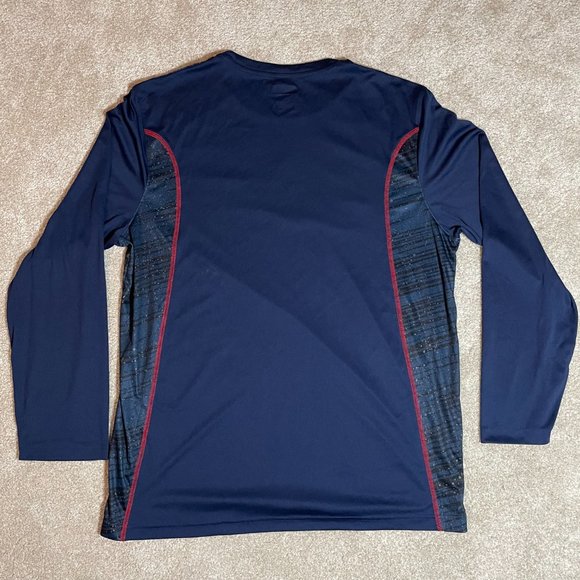 Men's Blue/Red 2XLNew England Patriots Team Apparel Long Sleeve Shirt - Picture 2 of 3